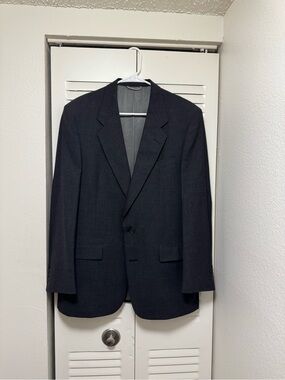 Men's Christian Dior Classic Single-Breasted Charcoal Gray Blazer